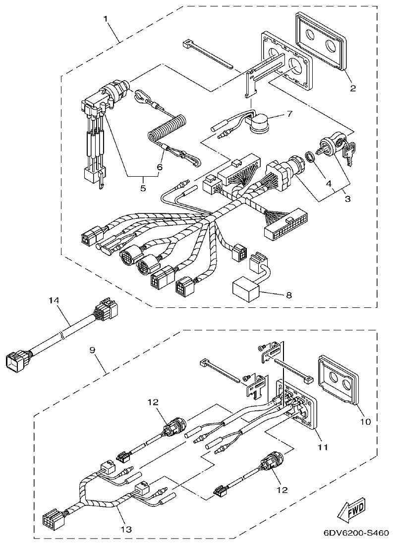 Yamaha F350BST, FL350BST OPTIONAL PARTS 6 parts diagram